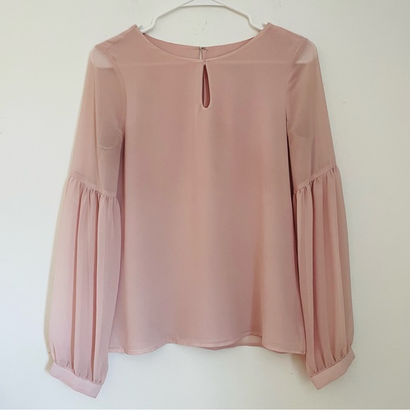 EXPRESS Romantic Long-sleeved Blouse - Picture 12 of 12